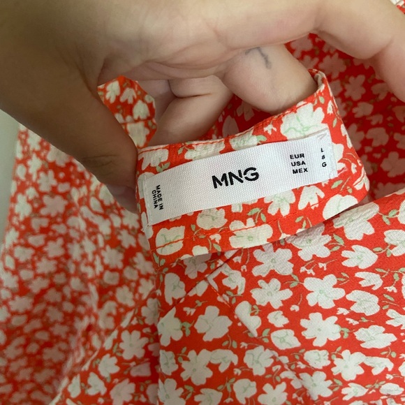 Mango Orange Floral Mini Dress - Picture 3 of 6